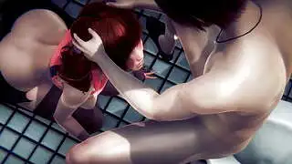 Hentai 3D Sansürsüz - Shien Tuvalette Sert Seks - Japon Asya Manga Anime Film Oyun Pornosu