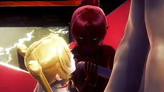 Zelda Hentai - Gerudo kadınının seks, oral seks ve cinsel ilişki - Japon Asya Manga Anime Film Oyun Pornosu