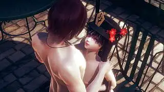 Genshin Impact Hentai - Hu Tao Göğüs Masajı ve Anal İlişki (Sansürsüz) - Japon Asya Manga Anime Film Oyun Pornosu